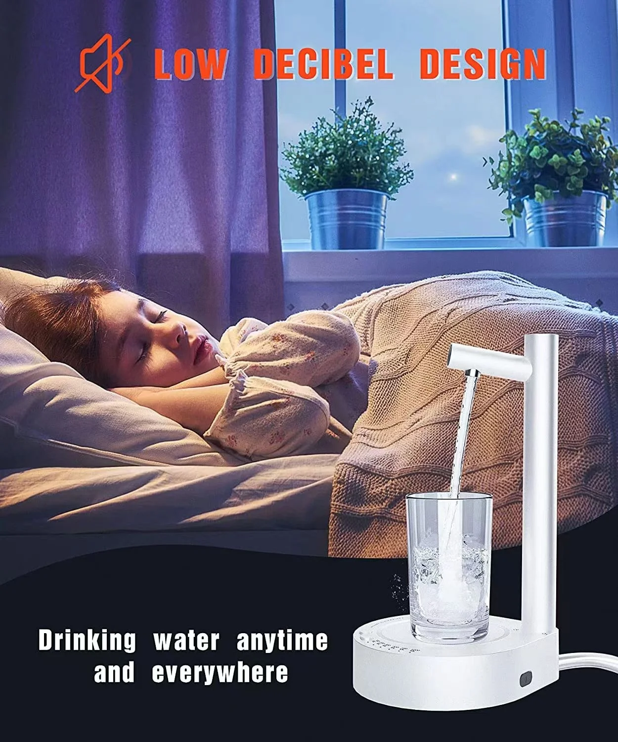 Smart Home gadgets Portable Wireless Electric Water Bottle Pump USB charging desktop automatic bedside water dispenser