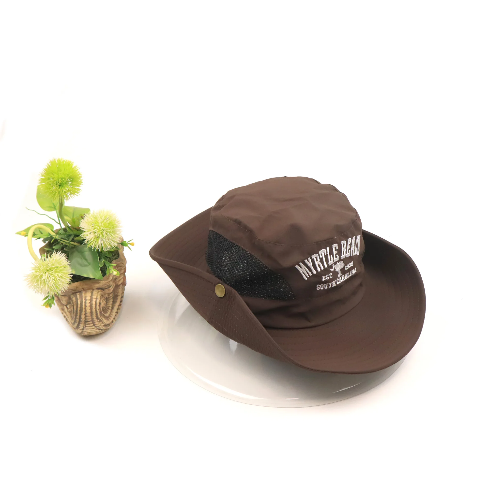 Wholesale embroidery fishing hat unisex breathable adult customized fishing hat customized logo bucket hat