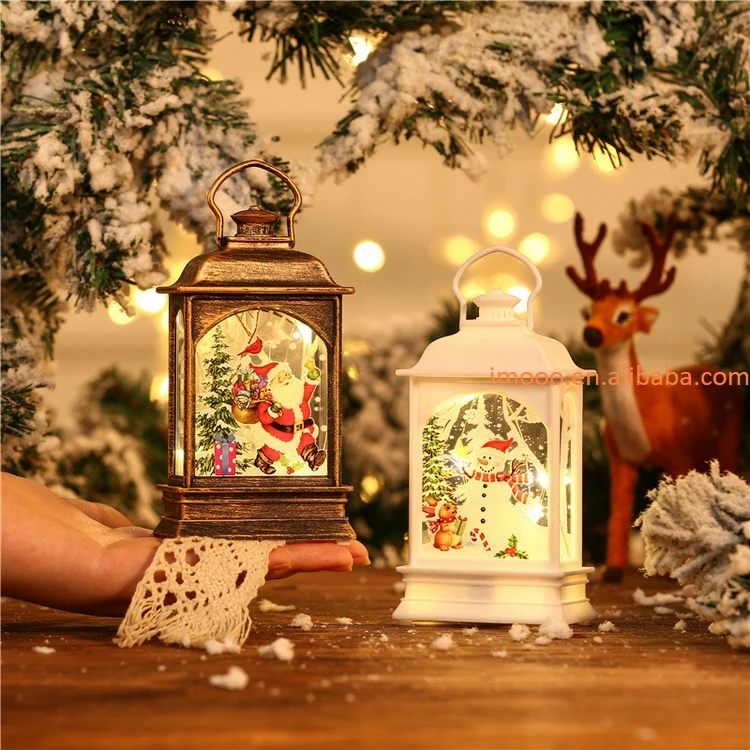 Factory Price LED Christmas Lantern Led Tea Light Candle Christmas Ornament Large Home New Year Gift Decoration