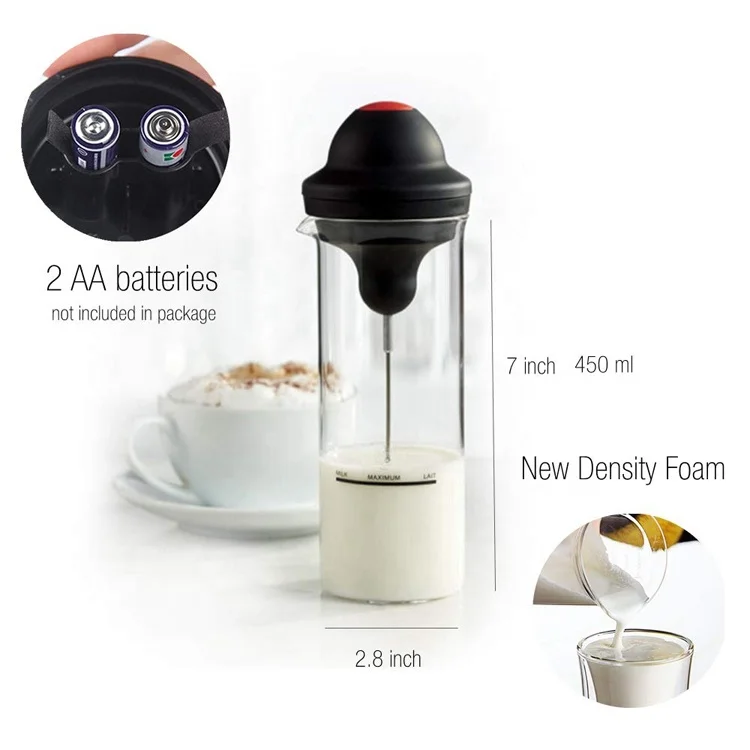 battery operated latte milk foamer frother shake mixer electric frother whisk