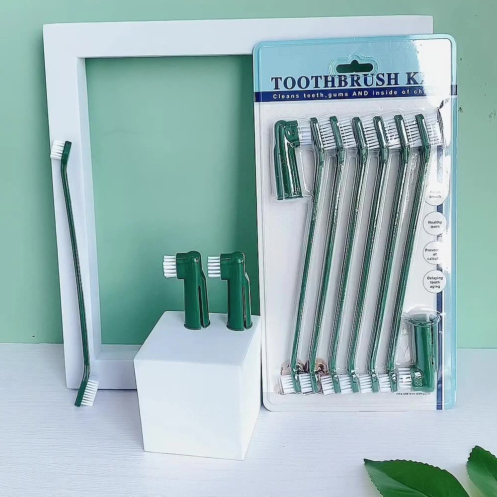 Cheap price Wholesale Pet Finger Tooth Brush Stick Paste Dog Toothbrush Set