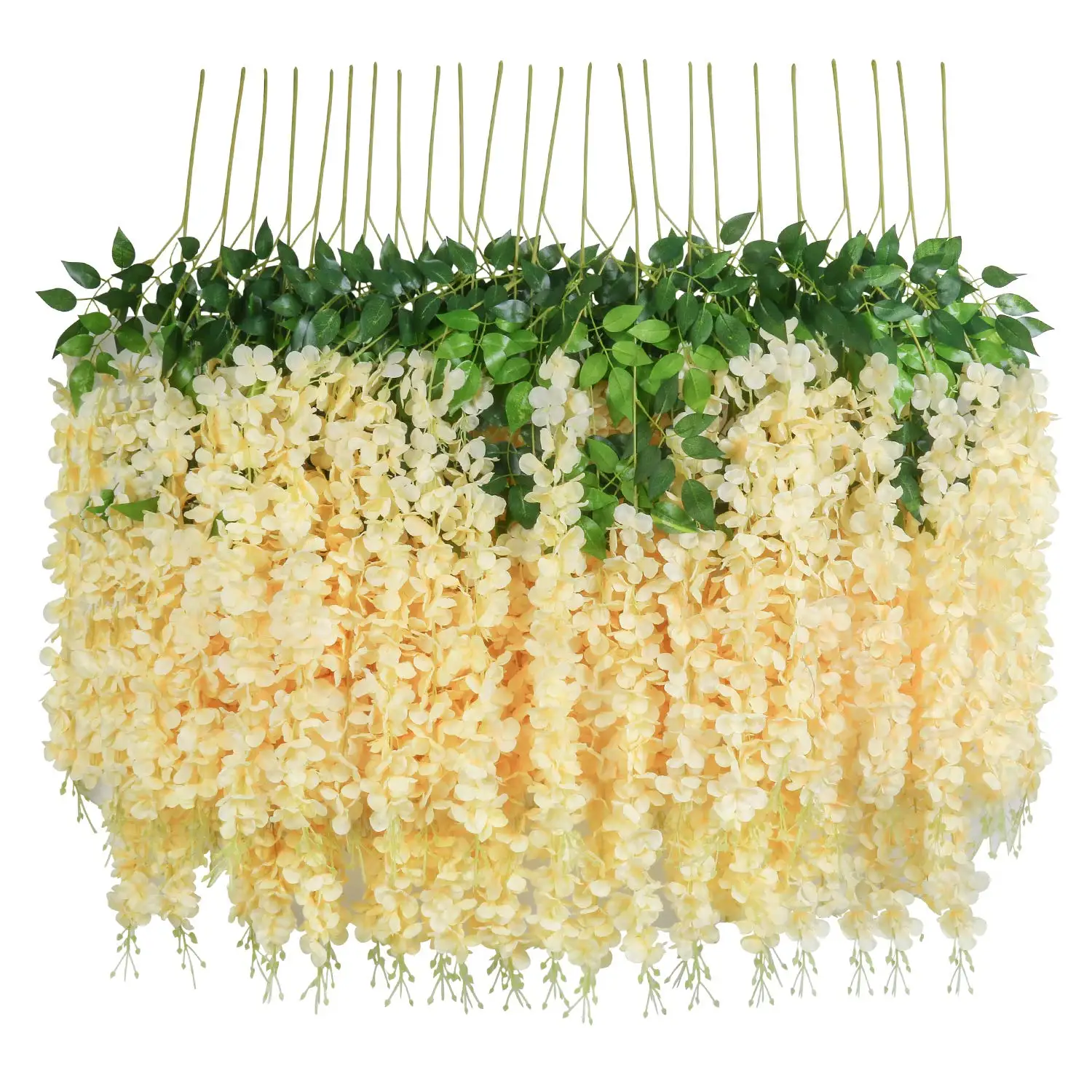 3.6 Feet Colorful Wisteria Vine Home Wedding Hanging Flowers Garland Artificial Dried Silk Decorative Flowers