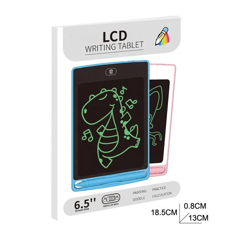6.5 Inch LCD Writing Tablet Drawing Board Learning Toy Erasable Doodle Writing Tablet Toys Electronic Color Screen Toy For Kids
