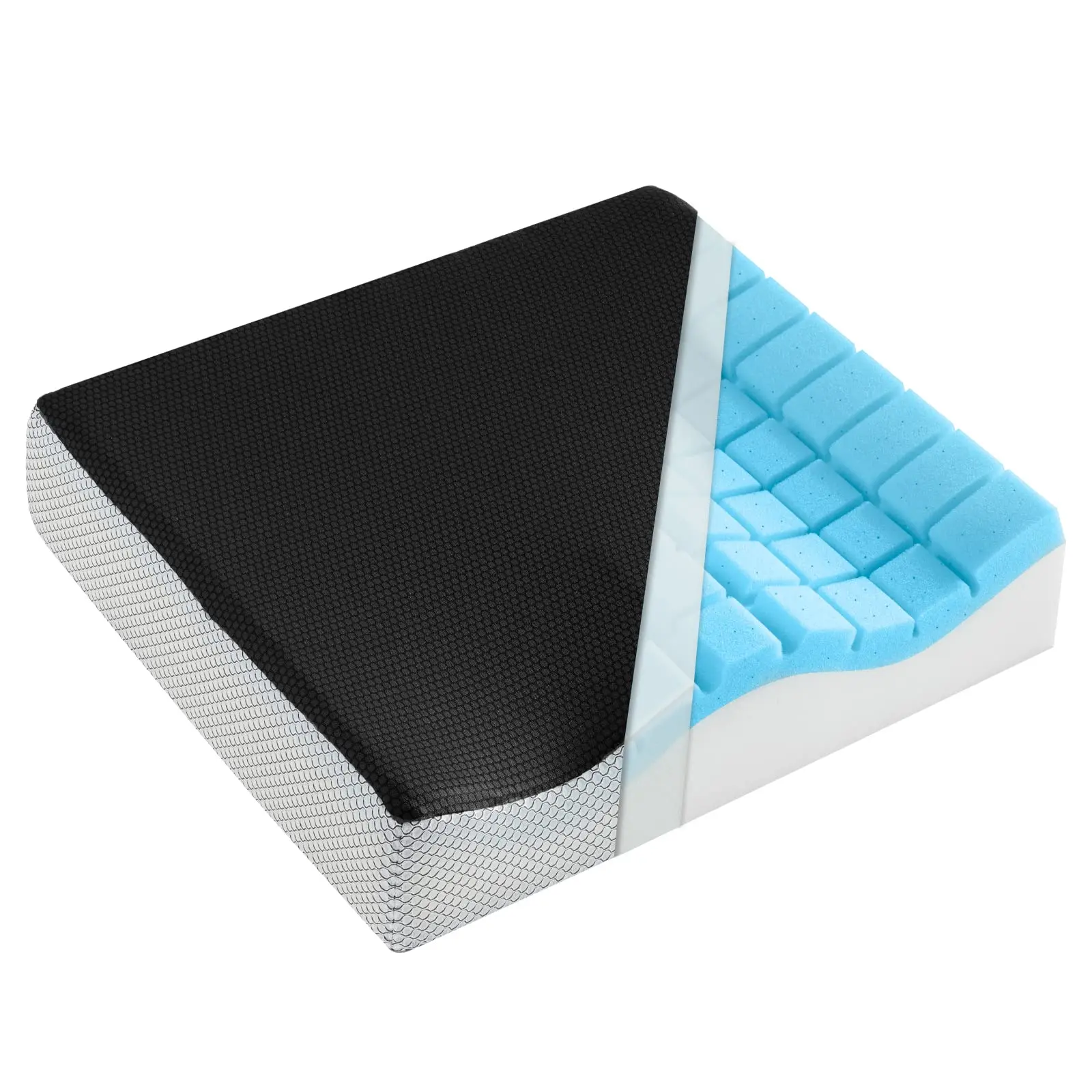 Factory Custom Soft & Breathable Gel Memory Foam Seat Cushion Pressure Relief Car Seat Office Chair Cushion for Long Sitting