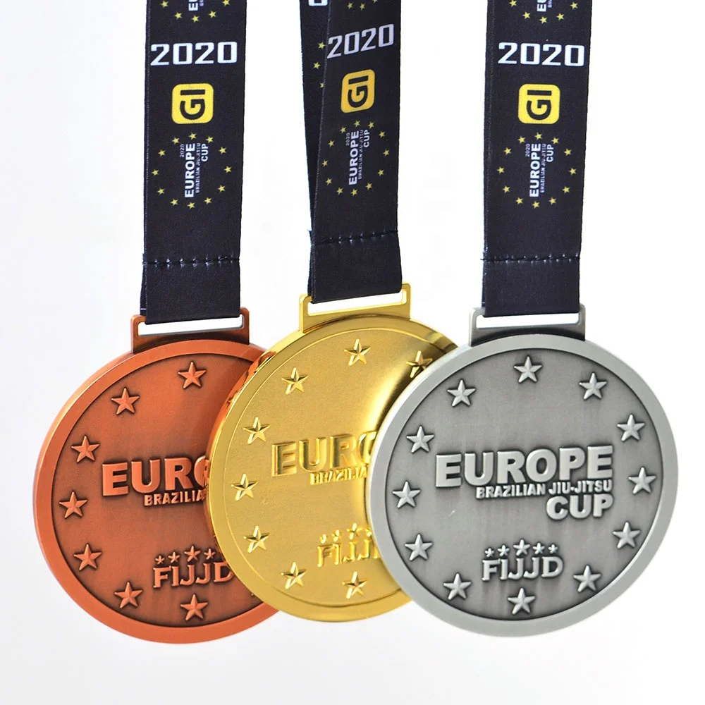 
Wholesale Factory Made Metal Award Commemorative Plate Medal Custom Order Bjj Cup Judo Medals 