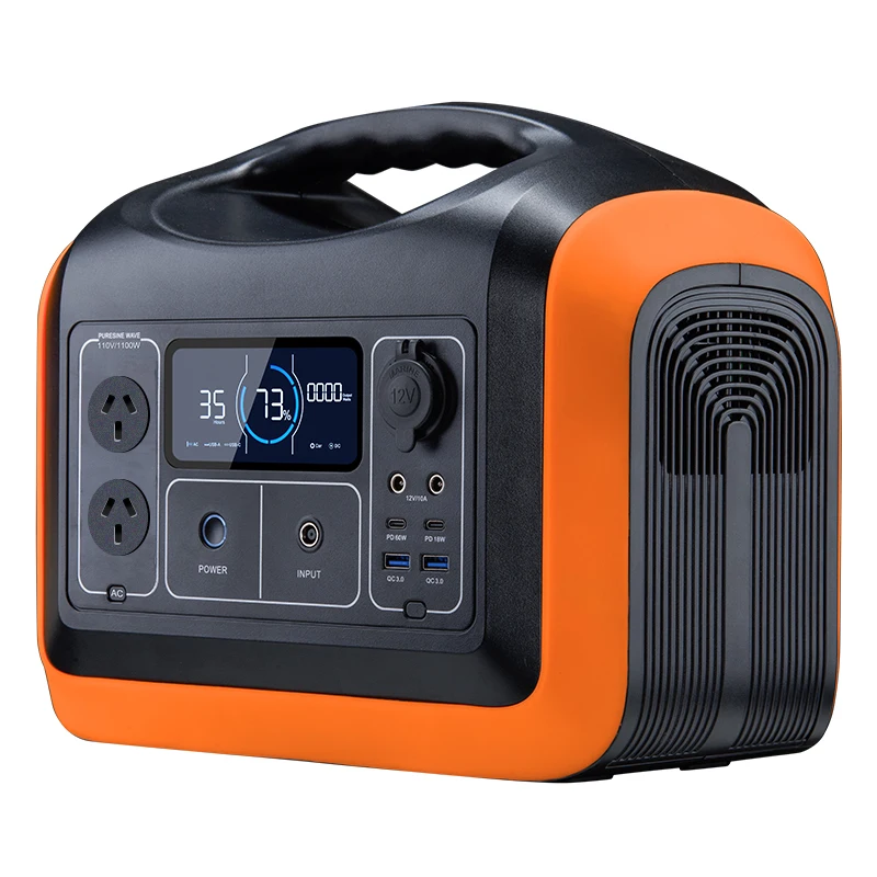 AU No gasoline No noise Campers RVs LiFePO4 lithium generator Portable 1100W 230V Australia Solar Generator