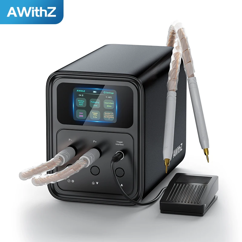 Awithz P90C P120D New Portable Welding Machine Adjustable LED Screen Spot Welder for Battery  Metal Spot Welding