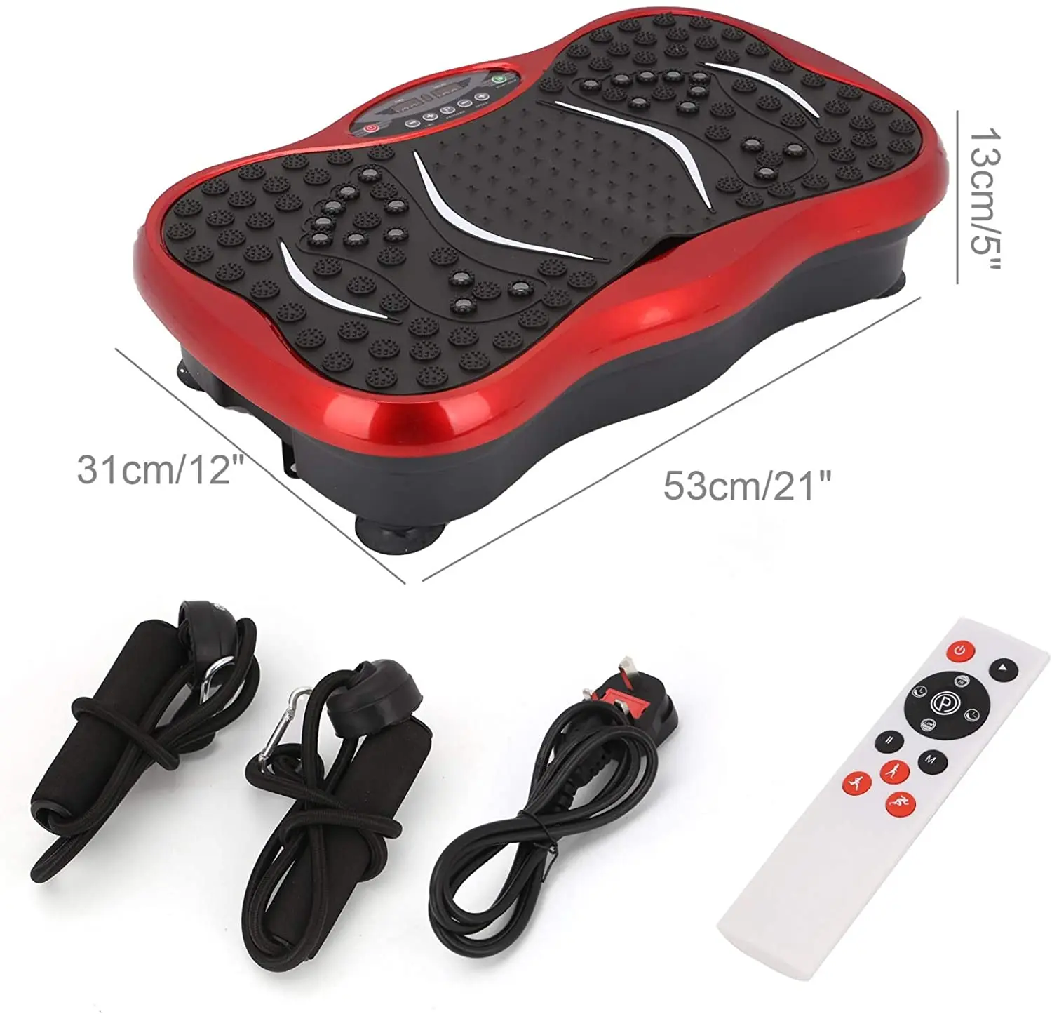 ABS Material Vibration Plate Trainer Vertical Exercise Fitness Massage Machine with Magnetic Therapy for Weight Loss