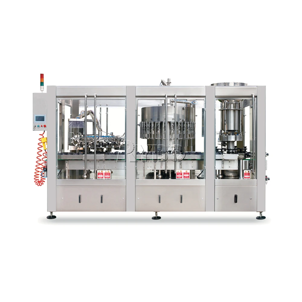 Automatic glass bottle liquid fruit cider ricew beer wine filling line machine