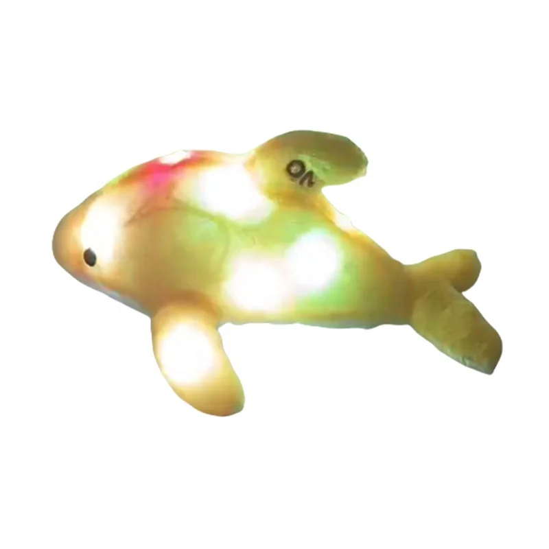 Neon Light Stuffed Animals Glowing Electric Plush Dolphin Toys Hamster Led Luminous Dinosaur Birthday Gift