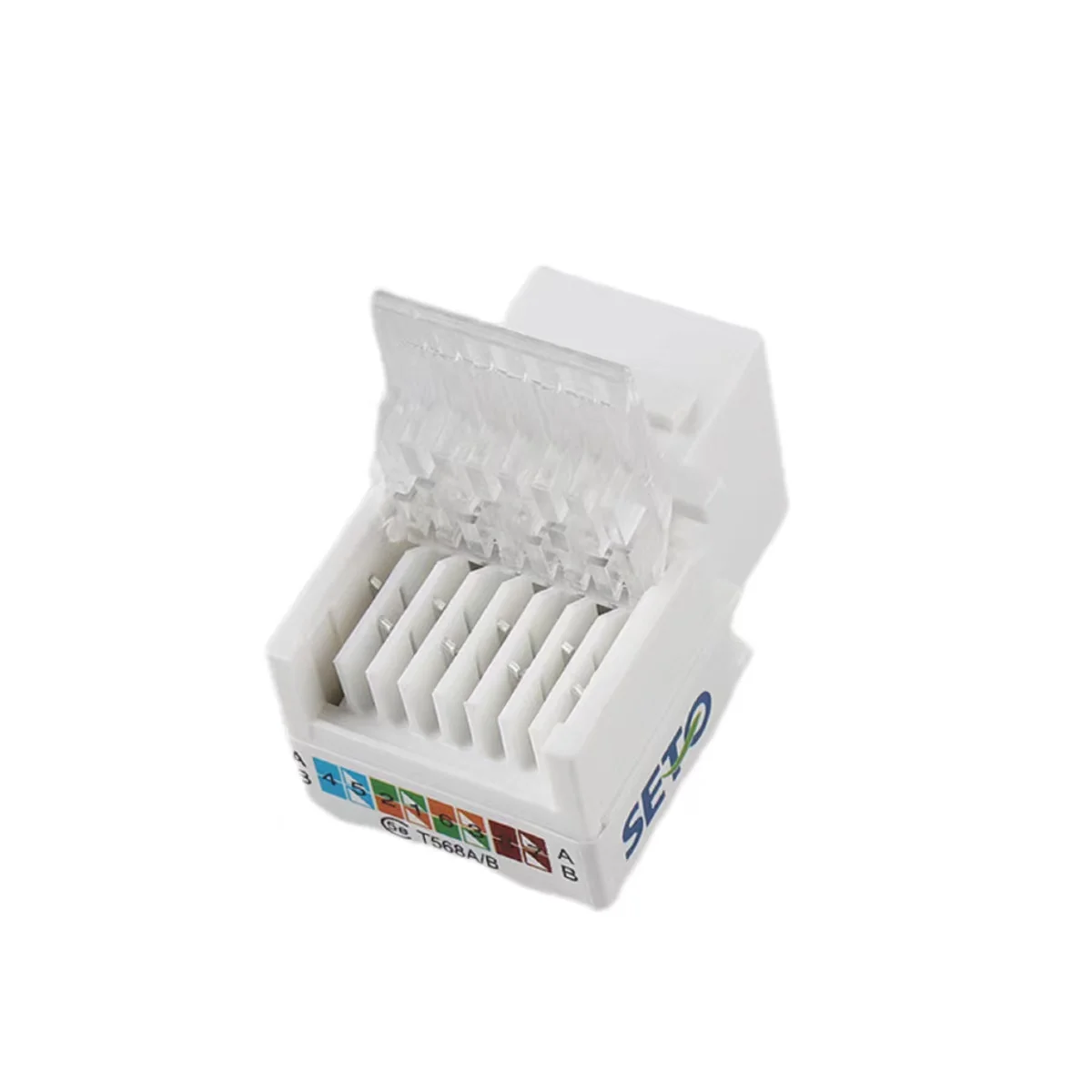 High quality RJ45 Socket Modular jack Wall FacePlate Toolless termination design Cat5e Keystone Jack for RJ45 network connection