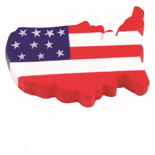 Factory wholesales promotion custom logo kids adult flag shaped anti stress PU foam squishy squeeze reliever ball toy