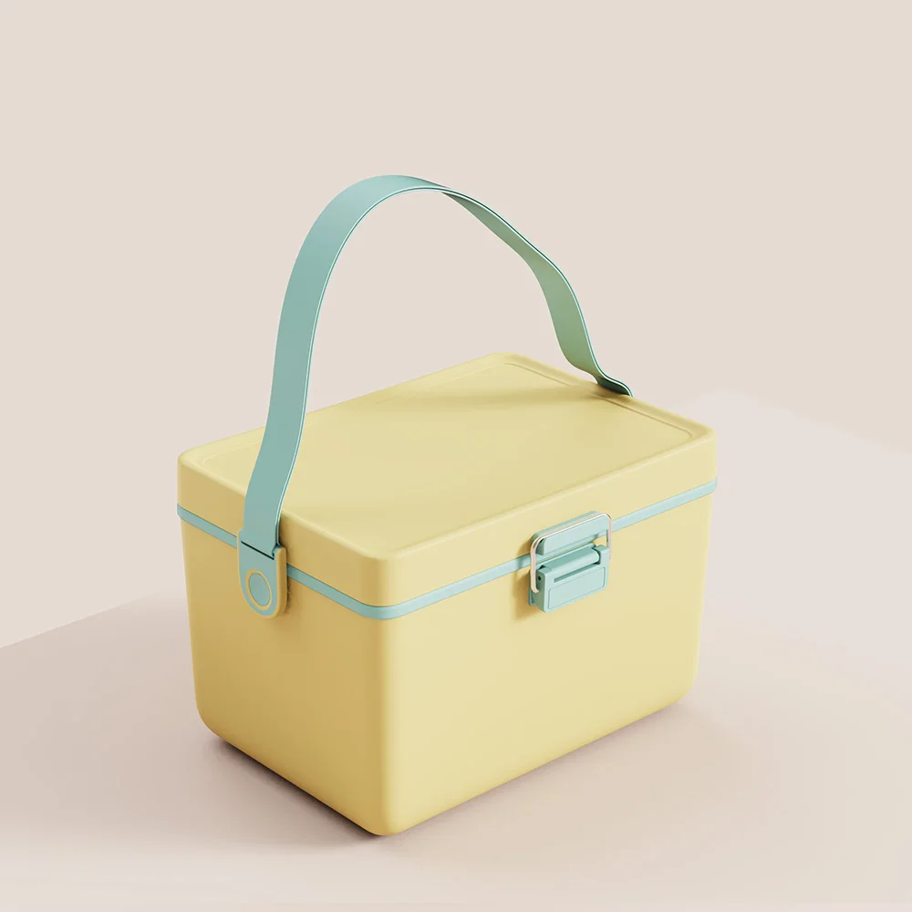 High Quality Plastics Outdoor Refrigerated Portable Fresh-keeping Box Car Small Cooler Box