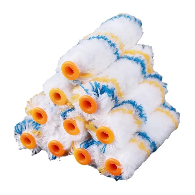 PEX 10PCS 4inch Small Roller Brush Roller head Paint Paint Marine brush Mini Thumb Roller Core Set