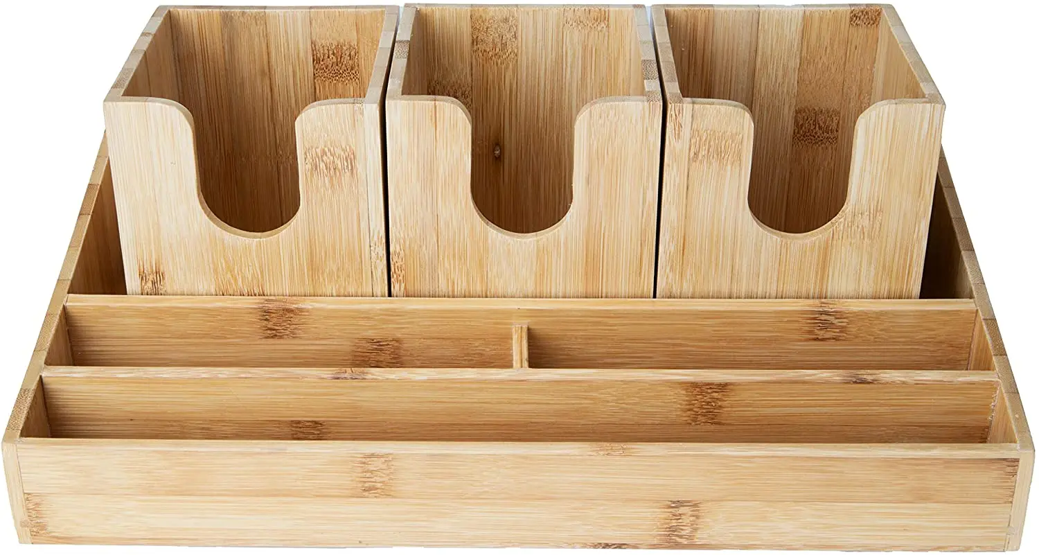 Bamboo Table Top Organizer Counter Table Bamboo Coffee Desk Organizer