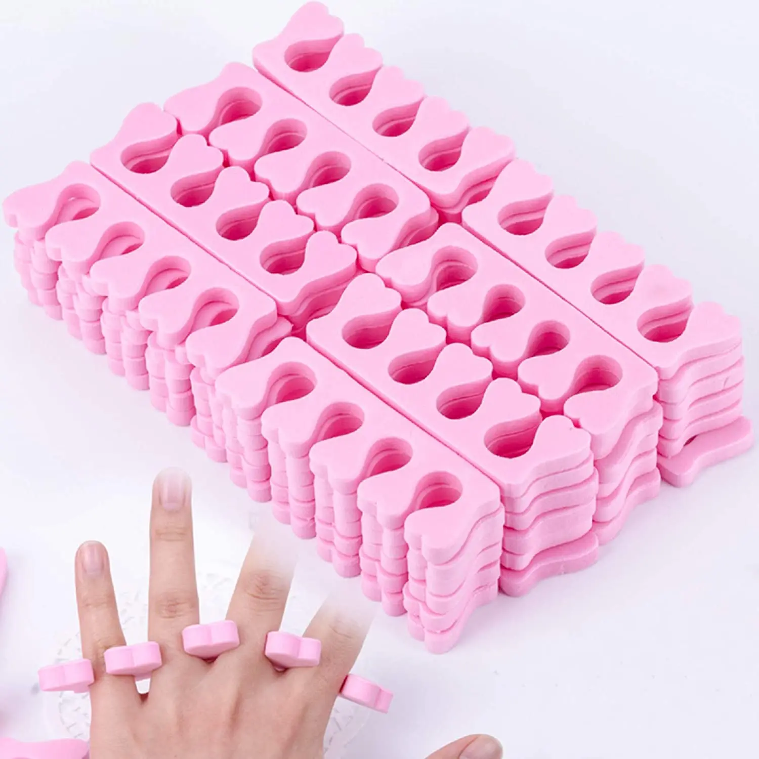 EVA Pedicure 200pcs Foam Nail Separator Nail Polish Fingers Toe Separators Professional Foot Care Separator Toe