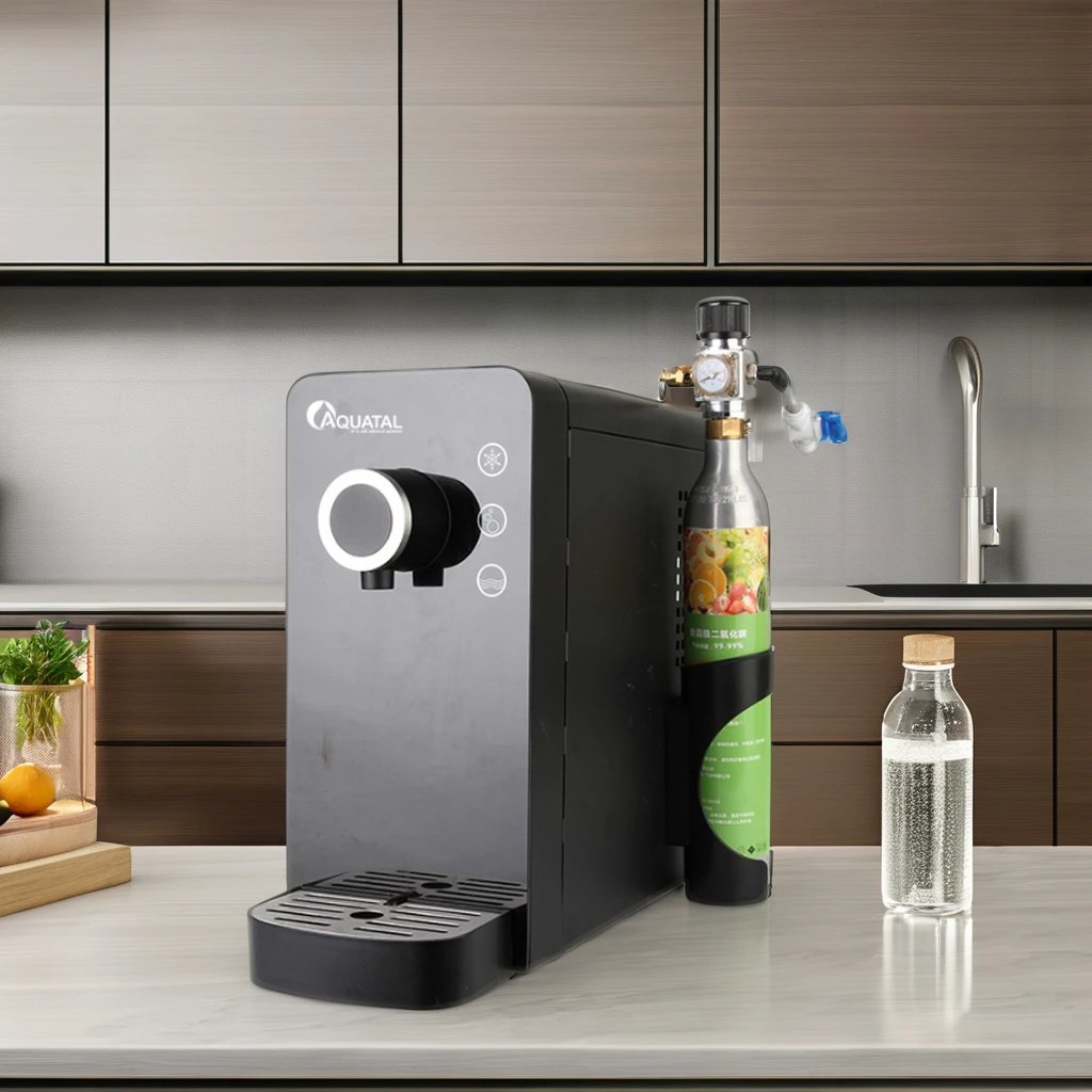 Electric Stainless Steel Housing Desktop & Undersink Soda & Sparkling Water Dispenser Maker Cold Machine for Household Use