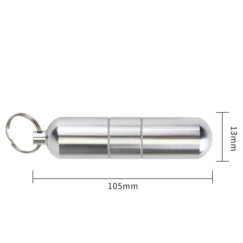 7 дней портативный металлический мини-таблетки коробка чехол из алюминиевого сплава с 3 отделениями водонепроницаемый Органайзер с брелок для туда и обратно