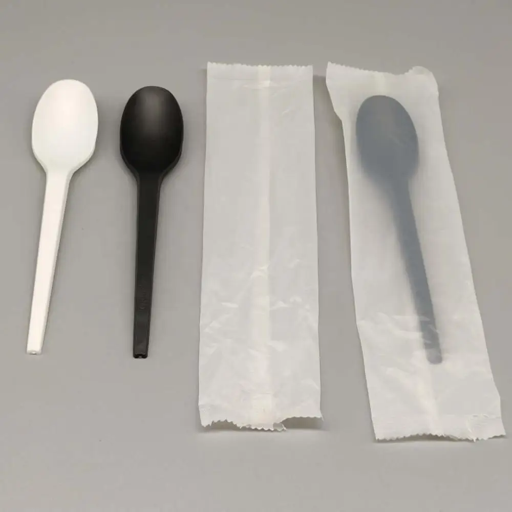 
Greenworks Plastic Cpla biodegradable cutlery,eating utensils environmentally friendly cutlery Spoon Wrapped dinnerware sets 
