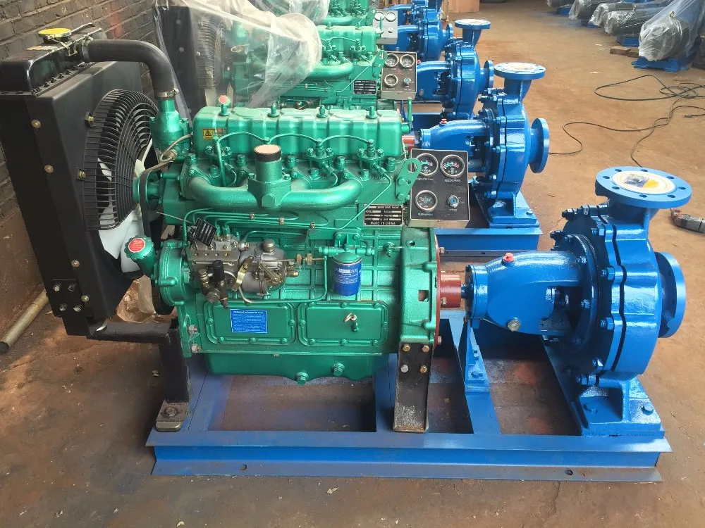 6 inch long distance agricultural farm irrigation water centrifugal pump with diesel engine for water pumping