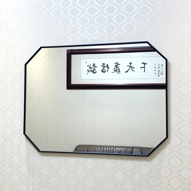 Ruicheng Luxury Antique Gold Color Aluminium Alloy Framed Hexagon Bathroom Decorative Wall Mirror