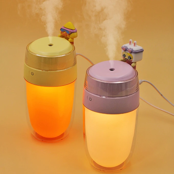 270ml cute pet cartoon glass shape humidifier min portable cool mist sprayer air humidifier for children and baby