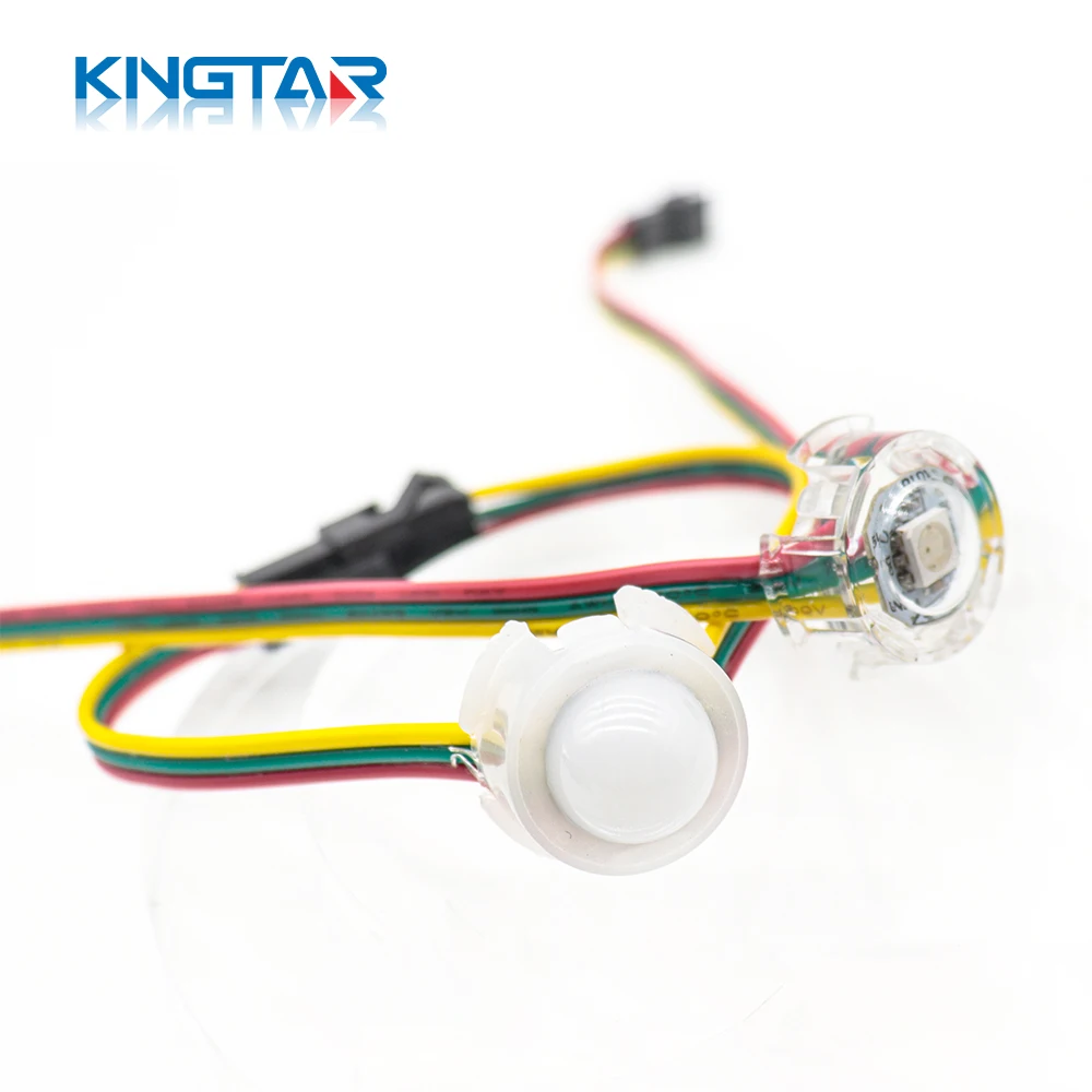 Amusement DC5V 5050 RGB  WS2811 20mm Decorative String Lights 1Lens SMD Chip  IP67 led pixel light