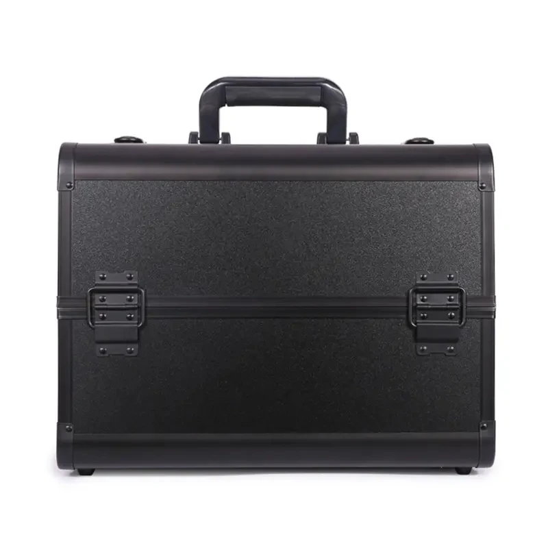 Wholesale Beauty Cosmetic Case Aluminum Professional Makeup Storage Organizer Box Large Portable Cosmetic Case