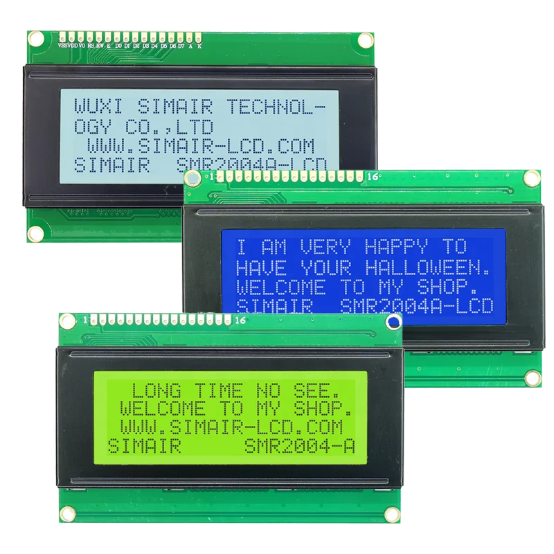 Серийный 5V желтый синий модуль IIC 20x4 characer 2004 I2C lcd для