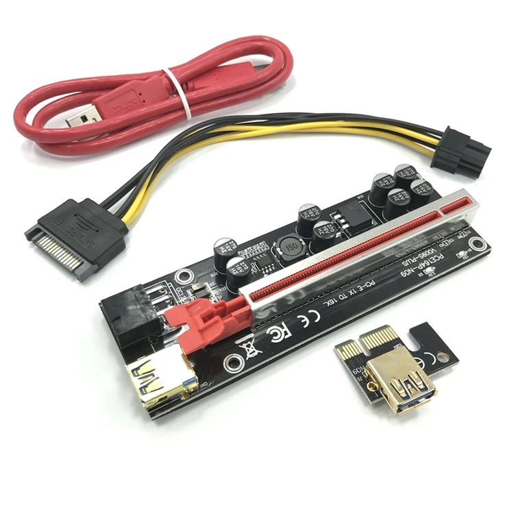 PCIE Riser VER009s gpu plus pci-e 1x до 16x usb 3 0 расширитель роста PCI Express ver 009s с 8