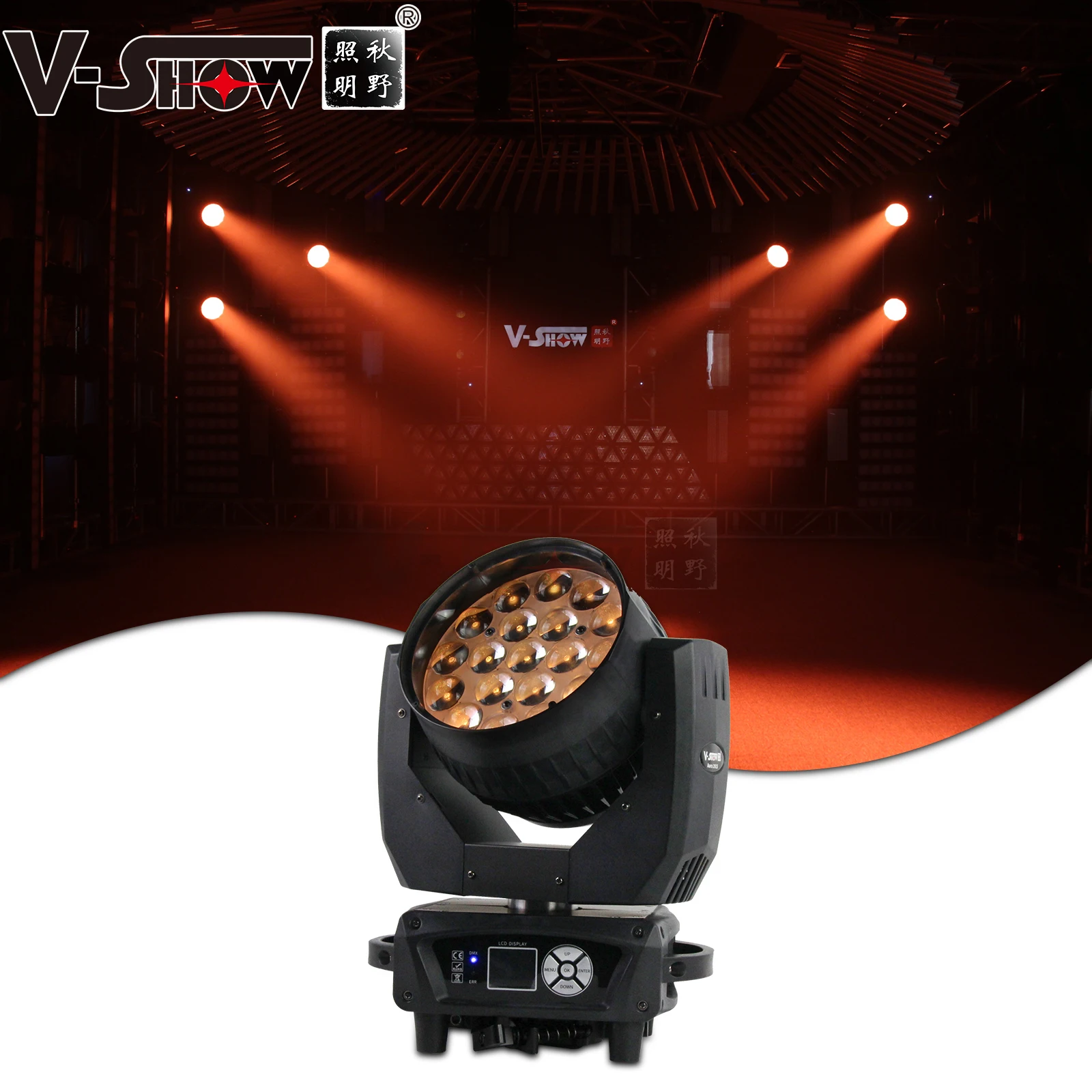 V-Show Led Aura 19 * 15W Mac Aura1915 Stage Lights Aura Moving Head Lights