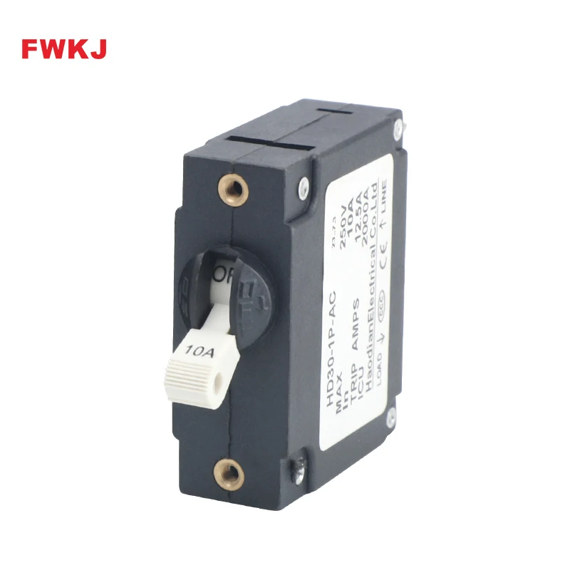 High quality 1P Push-pull Bolt Type Electrical Overload Circuit Breaker Equipment Protection Circuit Breaker FWKJ manufacturer