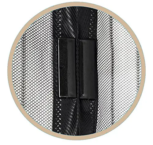 Best selling mosquito door net magnetic garage door screen curtain install with push pins