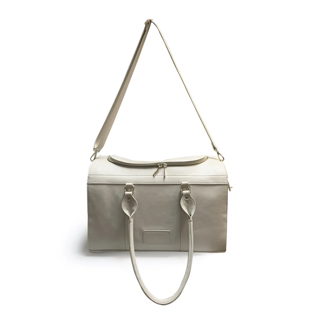 Eco-Friendly  Pu leather portable cute pet dog cat transport travel carrying bag pet carrier bag