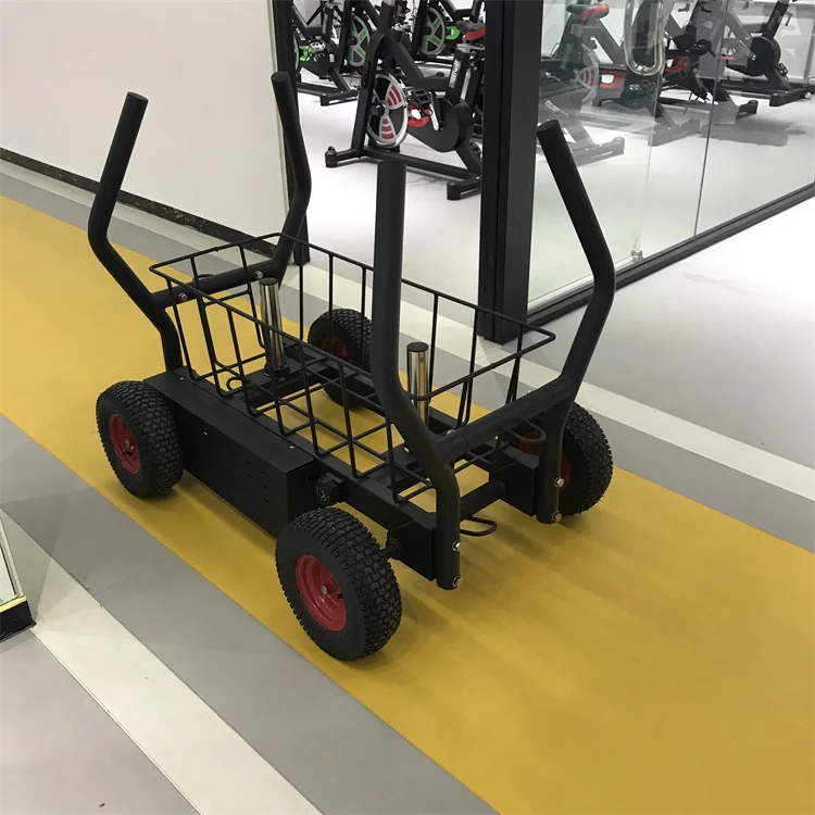 Fitness Body Building weight push sleds Strong Wheels tank sled with CE certificate