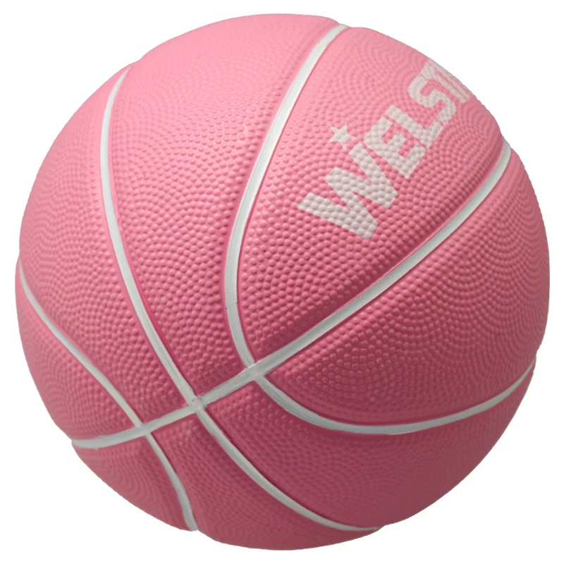 Mini basketball Size 3 rubber basketball ball games macaron color with custom logo printing for children