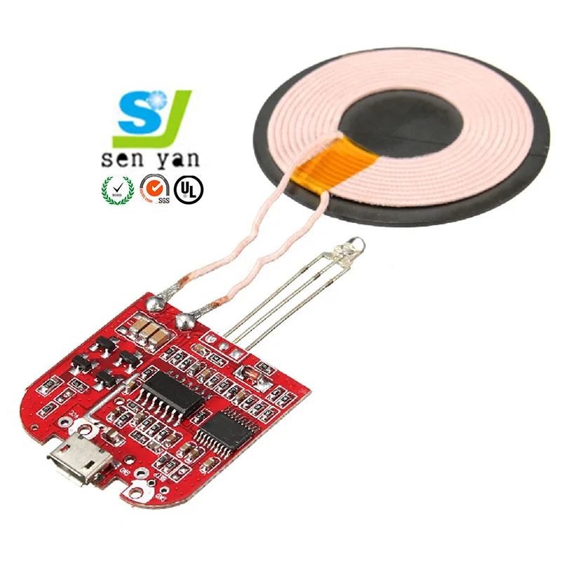 Изготовленный на заказ Usb C Qi Беспроводное зарядное устройство для мобильных устройств Pcb монтажный сервис производитель Type-C быстрой зарядки сотового телефона печатью монтажная