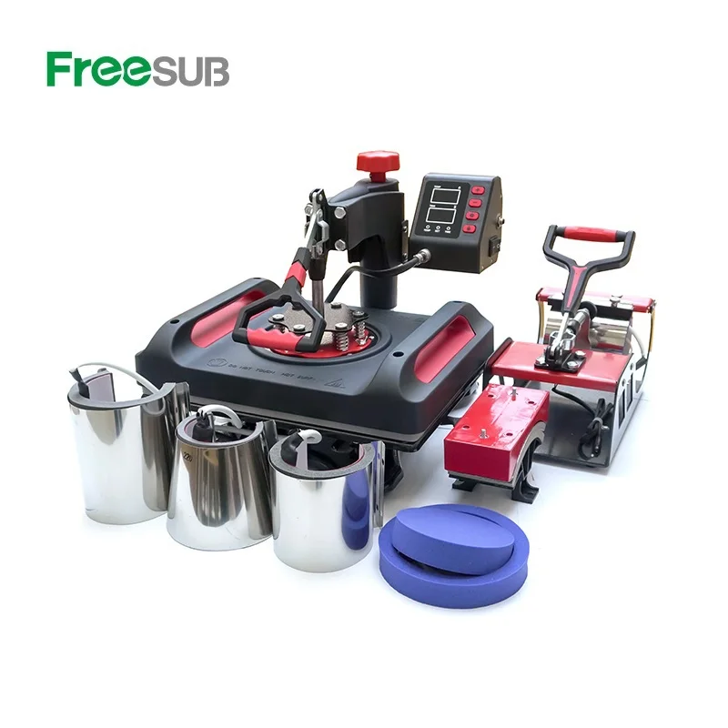 Freesub 11 in 1 heat press machines pen heat press machine for t-shirt mugs hat caps P8001-11