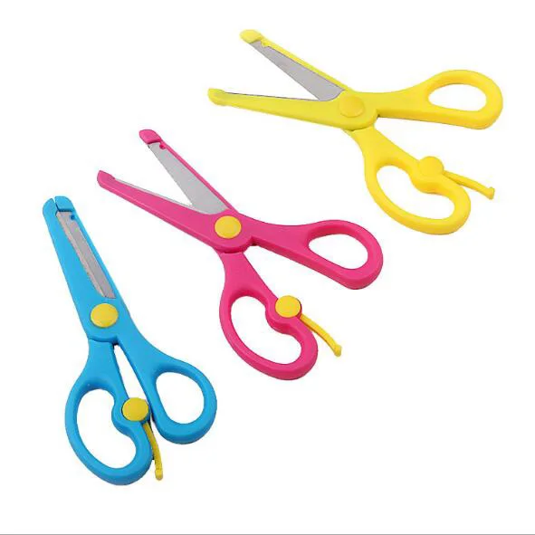 Safety Stationery Craft Scissors for Kid Paper Cutting DIY Handcraft School Children Plastic Craft Scissors Handmade