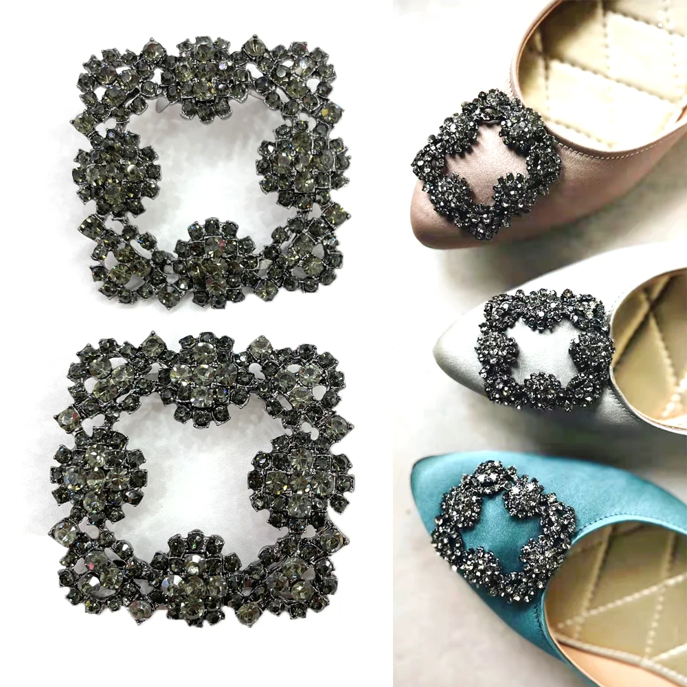h103 bling bling Crystal diamond Metal Shoe Clips crystal rhinestone Shoe buckles