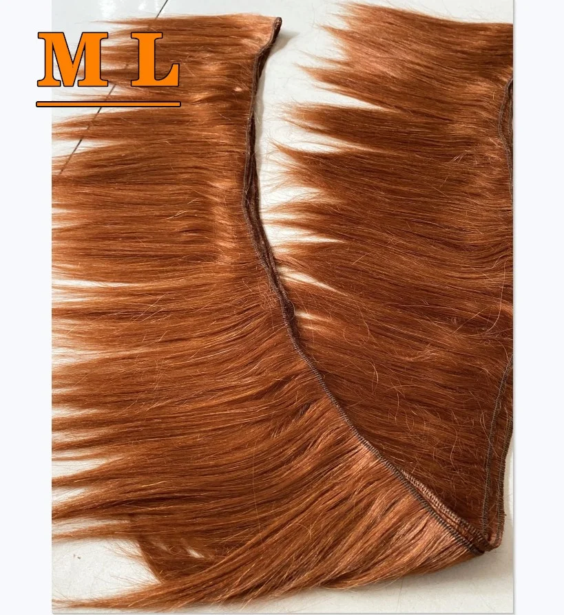 2023 sheep Goat hair weft thin hair straight type and curly type