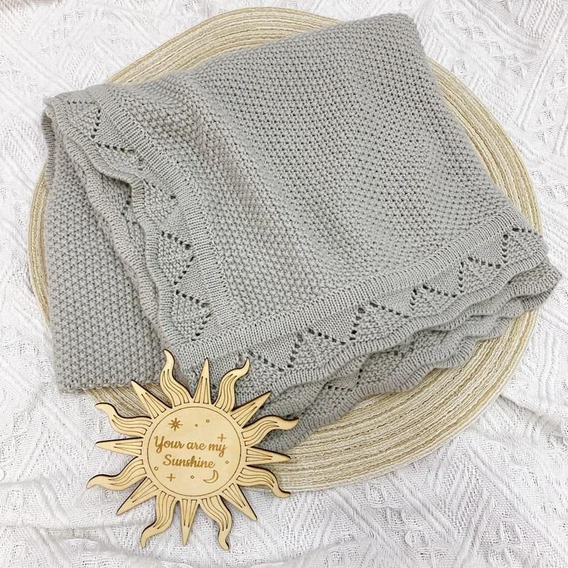 Wholesale Manufacturer Custom High Quality Toddlers Comforter Blanket Crochet Cotton Baby Muslin Swaddle Blankets