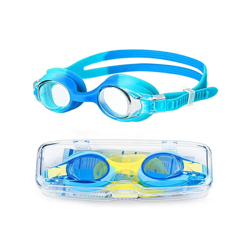 Kids Swimming Goggles, Toddler Swim Goggles No Leaking Anti Fog UV Protection for Boys Girls 3-12 years old