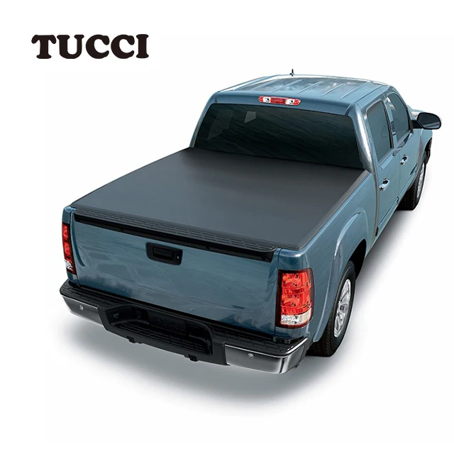 TUCCI  Pickup Tonneau Cover soft folding PVC Canvas Truck Bed Cover For GMC Sierra Accessories
