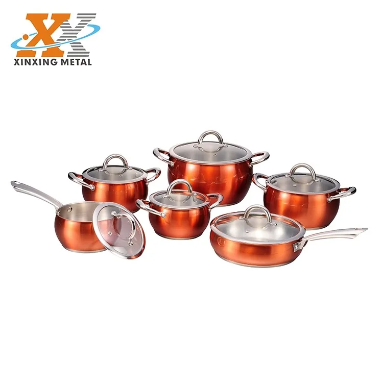 China Supply Surgical Steel Nonstick Non Stick Cast Iron Cooking Pot  Cookware Set