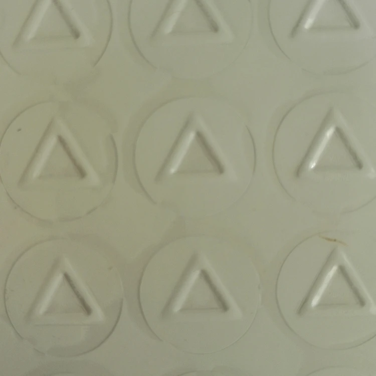 Индивидуальные треугольные приподнятые клейкие этикетки наклейки в рулоне упаковка на заказ виниловые прозрачные тактильные предупреждающие