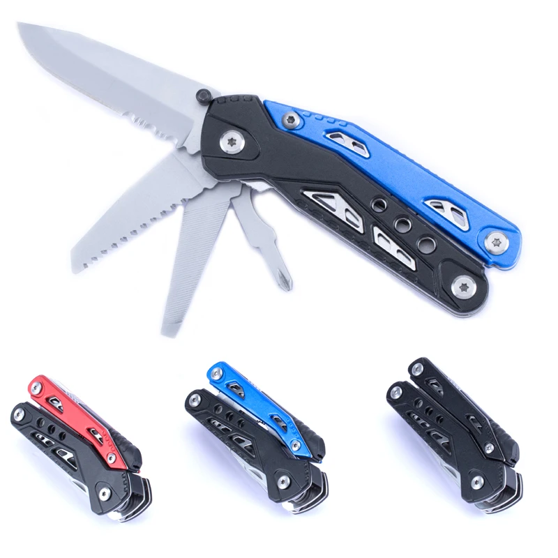 Hot Selling Multi Tool Stainless Steel Pliers Free Sample Wire Stripper With Knife Screwdriver Saw Folding Pliers