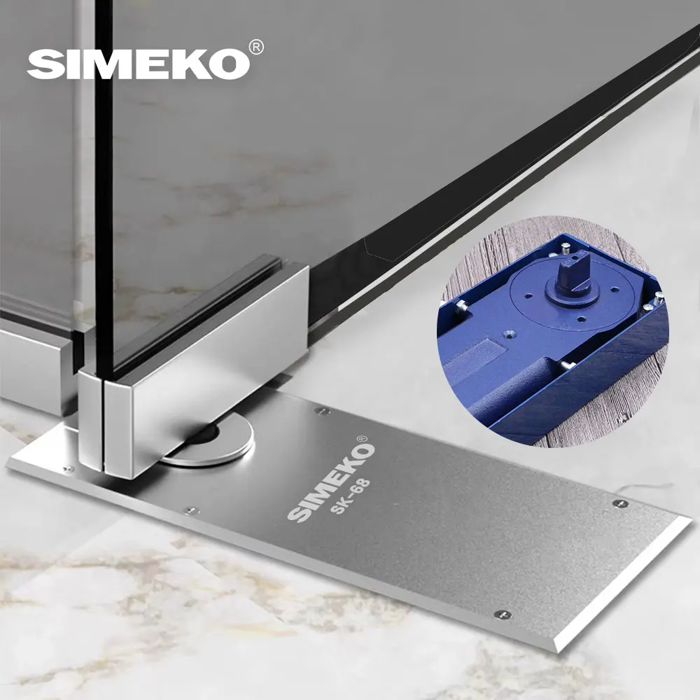 Hydraulic Floor Hinge Double Cylinder Gymnastics Floor Spring 120KG Frameless Hydraulic Glass Door Closer