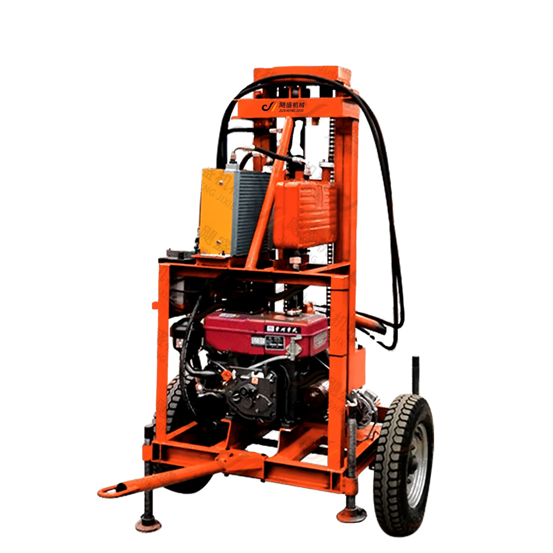 Export high-efficiency small water well drilling rig JSL-120 diesel deepwater well drilling rig
