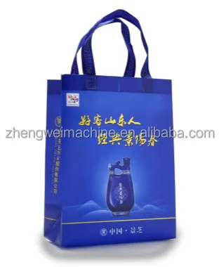 Zw-A9  step forward type fixed length equipment production stability one psc Non Woven Shopping Handle Box Bag Making Machine